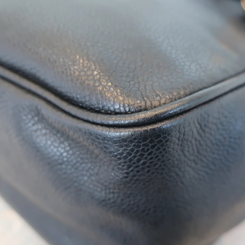 Authentic CHANEL black caviar leather backpack - Picture 14 of 16